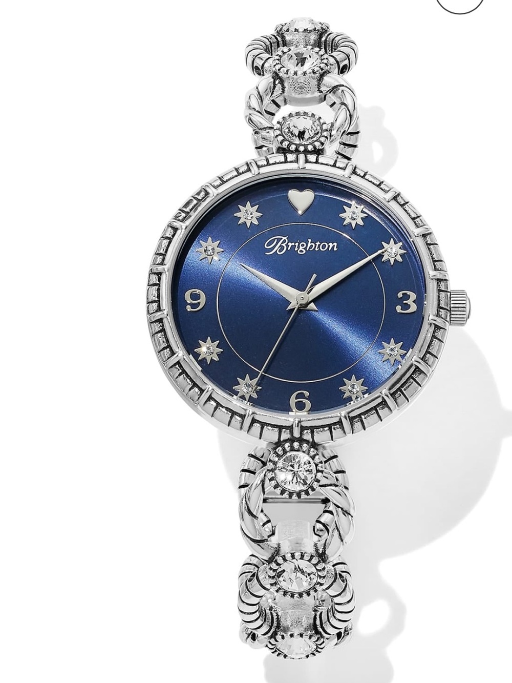 Brighton Silver-Tone Bracelet Watch with Blue star city watch
